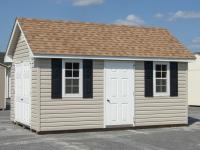 10x16 Cape Cod Style Vinyl Sided Storage Shed from Pine Creek Structures