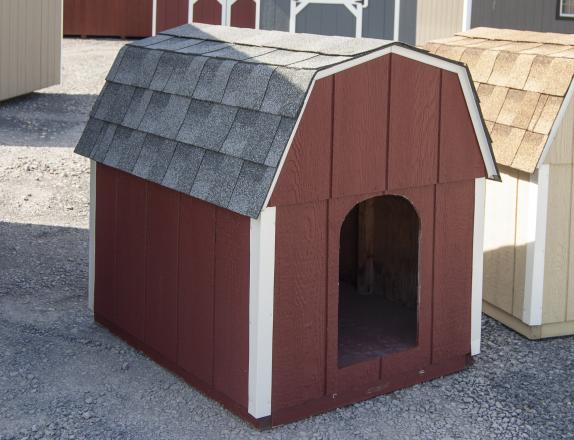 Red Large Dog Box crafted by Pine Creek Structures of Spring Glen, PA